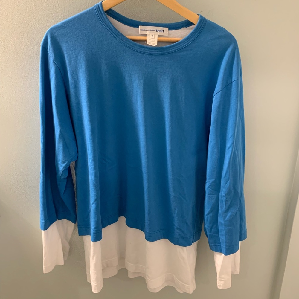Comme Des Garçon 2 tone shirt